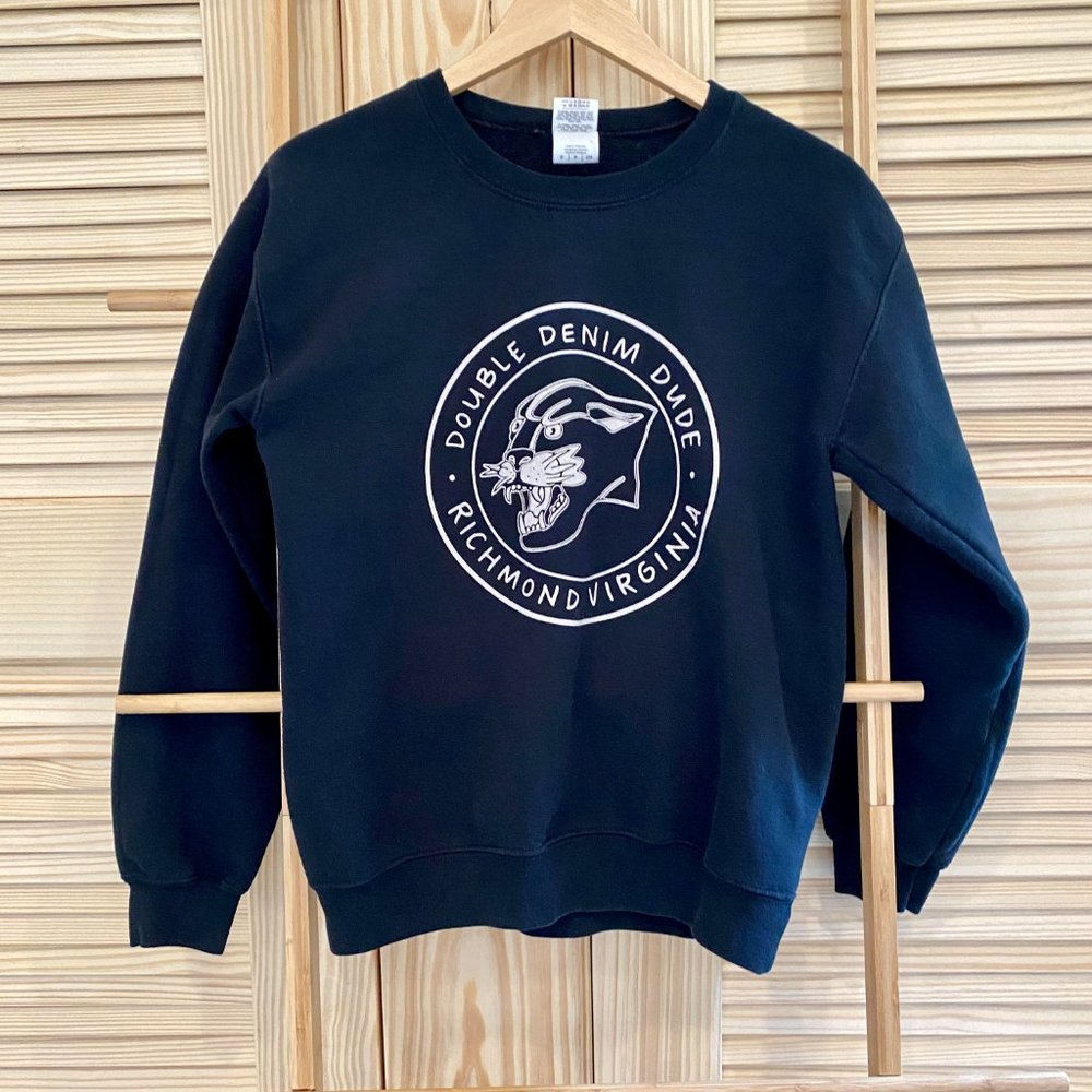 Richmond Double Denim Dude Black Sweatshirt